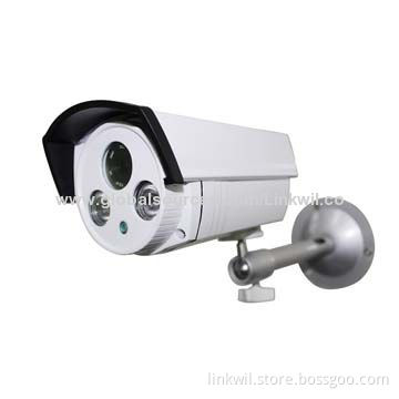 CCTV CMOS Camera, Onvif Compliant, P2P, WPS, 2 Array IR LEDs and Supports Two-way Audio